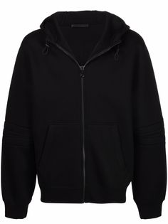 Helmut Lang худи на молнии с тисненым логотипом