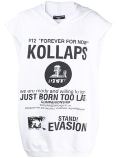 Raf Simons худи Kollaps без рукавов