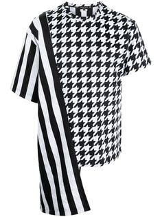 Comme Des Garçons Homme Plus футболка асимметричного кроя с узором