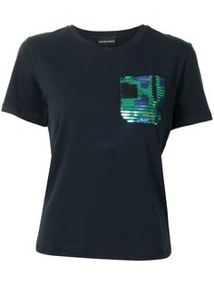 Emporio Armani футболка с пайетками