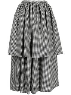 Comme Des Garçons плиссированная юбка в клетку гингем