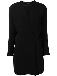 Emporio Armani платье с запахом и V-образным вырезом