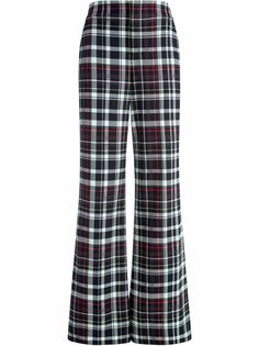 Alice+Olivia клетчатые брюки Dylan широкого кроя