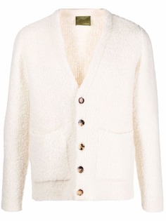 Lardini фактурный кардиган с V-образным вырезом