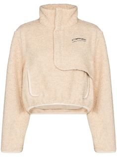 Off-White укороченная куртка с вышитым логотипом