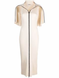 Jil Sander платье в рубчик на молнии