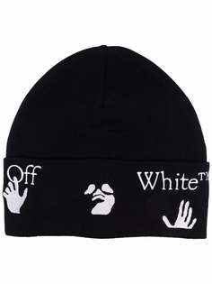 Off-White OW LOGO BEANIE BLACK WHITE