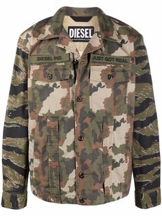 Diesel куртка с камуфляжным принтом