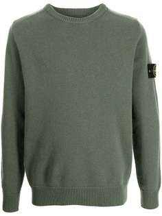 Stone Island толстовка с круглым вырезом и нашивкой-логотипом