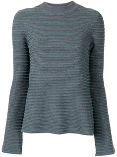 Emporio Armani расклешенный топ в полоску