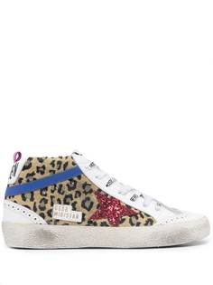 Golden Goose кеды Mid-Star с леопардовым принтом
