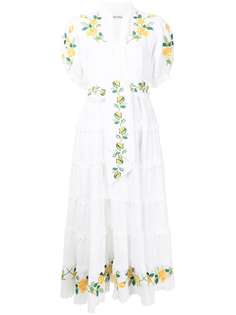 ALEMAIS платье миди с цветочной вышивкой