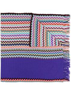 Missoni шерстяной шарф с узором зигзаг