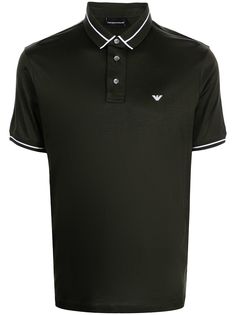 Emporio Armani рубашка поло с вышитым логотипом