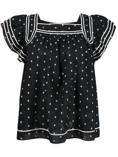 Ulla Johnson блузка Alice с узором в горох