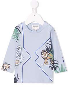 Kenzo Kids футболка из органического хлопка с принтом