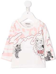 Kenzo Kids футболка из органического хлопка с принтом