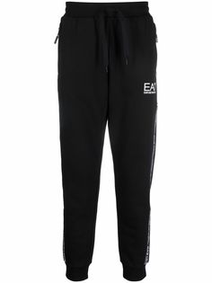 Ea7 Emporio Armani спортивные брюки с логотипами на лампасах