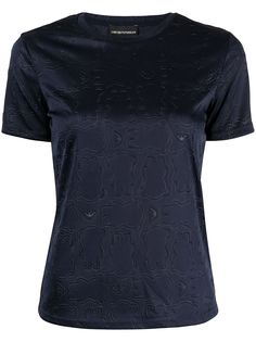 Emporio Armani футболка с тисненым логотипом
