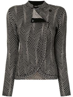 Emporio Armani пиджак с узором шеврон