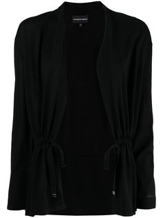 Emporio Armani шерстяной кардиган с завязками