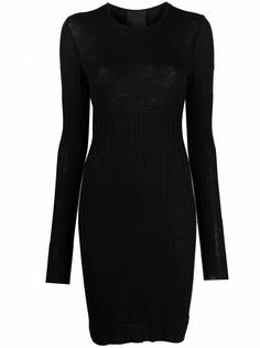 Givenchy шерстяное платье в рубчик