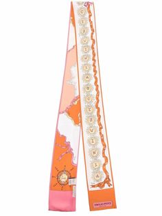 Emilio Pucci шелковый платок с графичным принтом