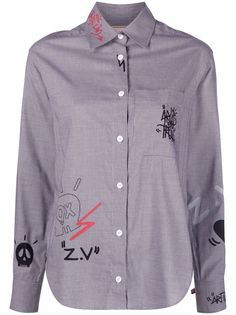 Zadig&Voltaire рубашка Tino с надписью