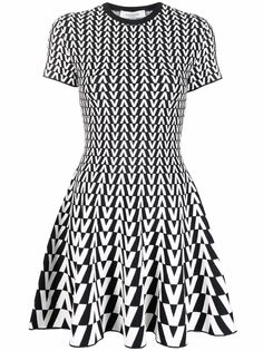 Valentino трикотажное платье мини с логотипом