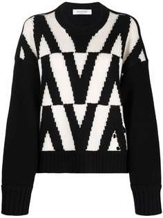 Valentino джемпер с узором Optical V