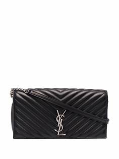 Saint Laurent стеганая сумка на плечо с логотипом