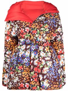 Dsquared2 двусторонний пуховик с цветочным принтом