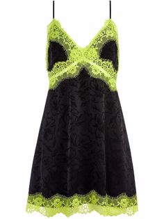 Alice+Olivia Zaira lace trim mini dress