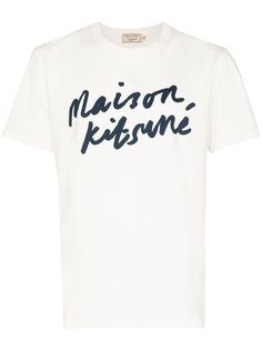 Maison Kitsuné футболка с принтом логотипа