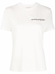 Alexander McQueen футболка с логотипом и завязками
