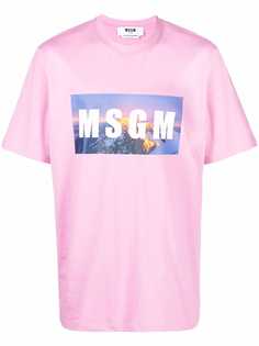 MSGM футболка с логотипом