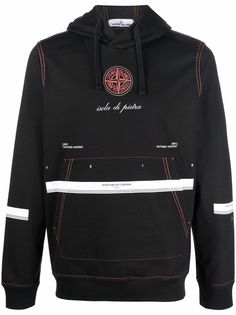 Stone Island худи Isola di Pietra с надписью