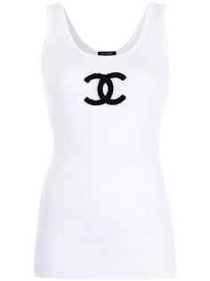 Chanel Pre-Owned топ 1990-х годов с логотипом