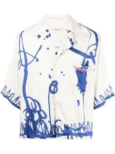 Charles Jeffrey Loverboy твиловая рубашка с принтом AWOL