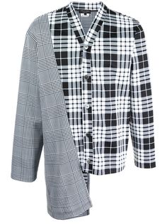 Comme Des Garçons Homme Plus клетчатая рубашка асимметричного кроя