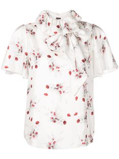 Adam Lippes блузка с цветочным принтом