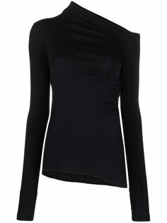 Helmut Lang топ асимметричного кроя с длинными рукавами