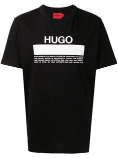 HUGO футболка в стиле колор-блок с логотипом