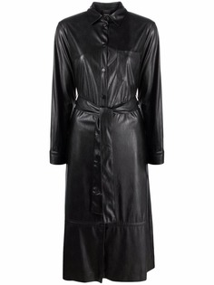 Pinko платье Maris из искусственной кожи с поясом