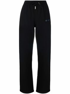 Off-White спортивные брюки прямого кроя с логотипом