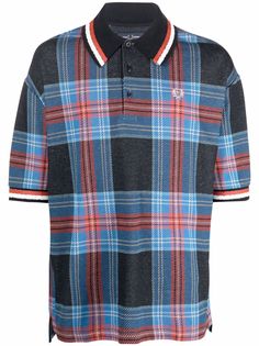 FRED PERRY рубашка поло оверсайз в клетку тартан