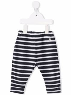 Petit Bateau легинсы в полоску с вышитым логотипом