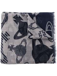 Vivienne Westwood шарф с бахромой и узором Orb