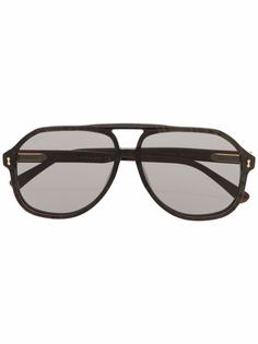 Gucci Eyewear солнцезащитные очки-авиаторы черепаховой расцветки