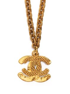 Chanel Pre-Owned колье 1990-х годов с логотипом CC